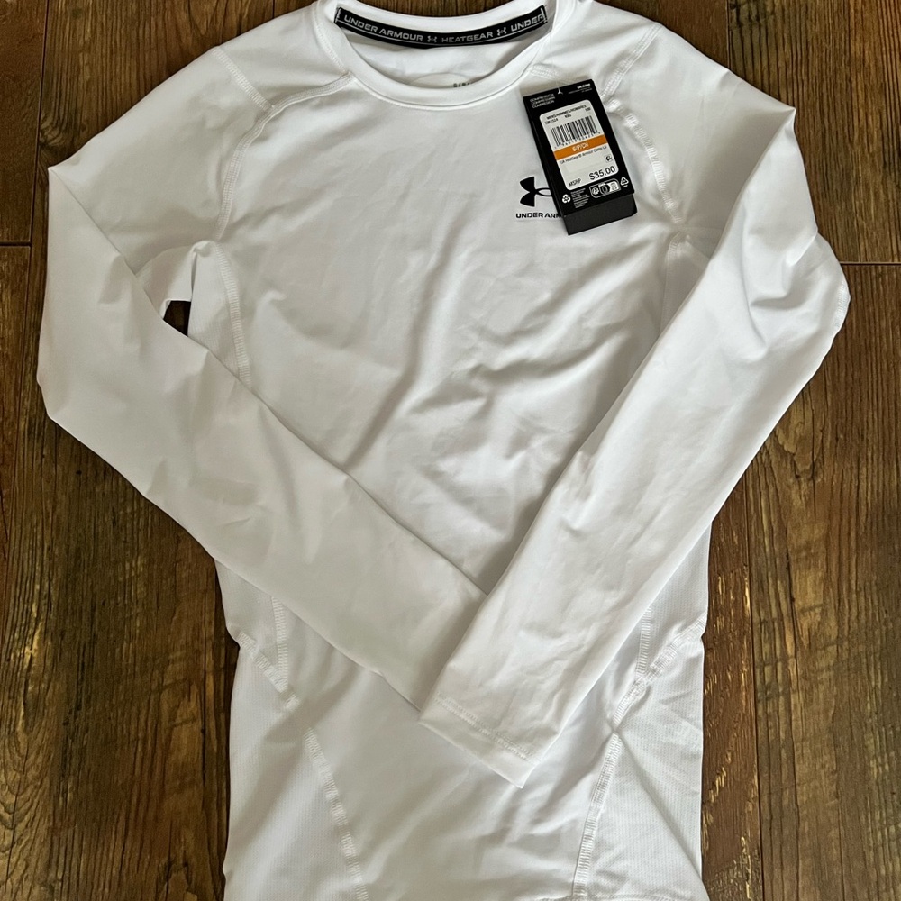 Under Armour Men's Bright White Long Sleeve Tee